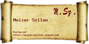Meizer Szilas névjegykártya